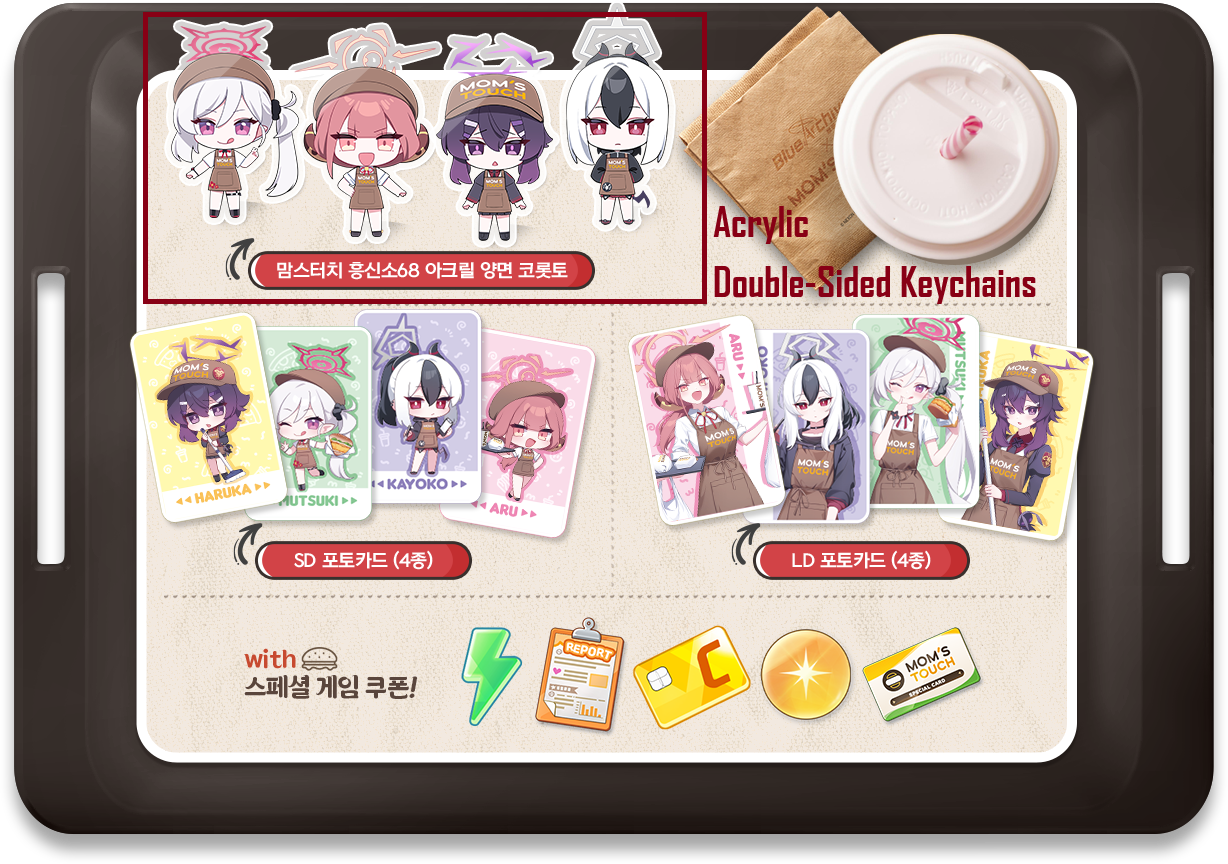 Blue Archive Mom's Touch Collaboration Korea Exclusive Kayoko Haruka Aru Mutsuki